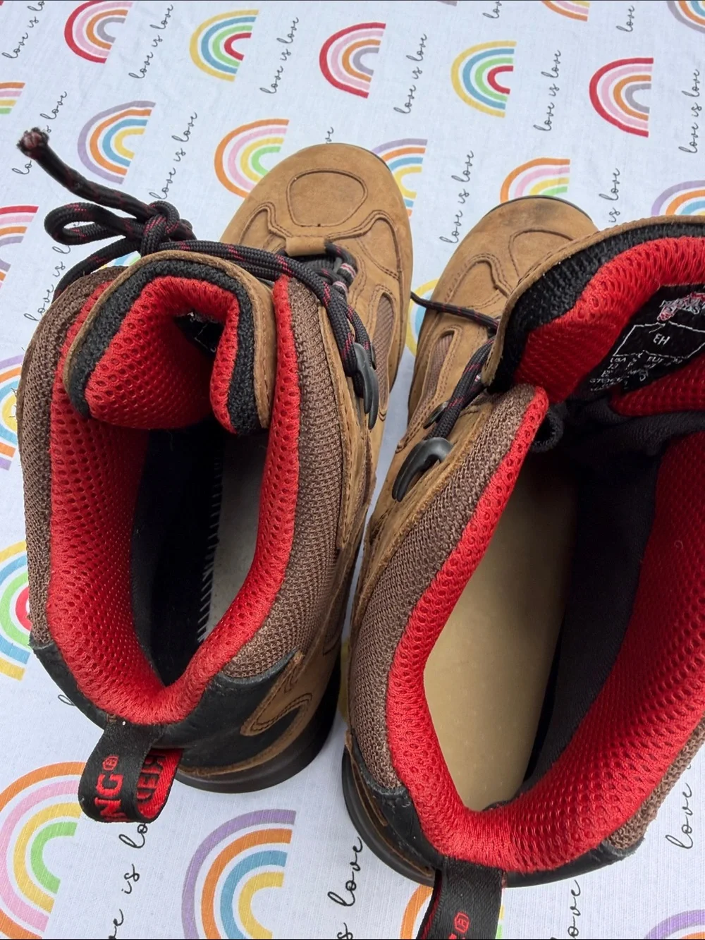 Red Wing Shoes Brown and Red Men's Hiking Boots